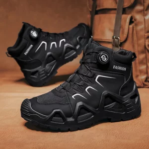 Men Hiking Boots Breathable Outdoor Leisure Stable Walking Sports Shoes Versatile Comfortable Leather Work Travel Trekking Shoes - Image 2