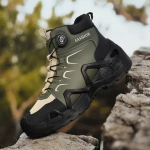 Men Hiking Boots Breathable Outdoor Leisure Stable Walking Sports Shoes Versatile Comfortable Leather Work Travel Trekking Shoes - Image 5