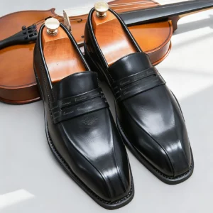 Men's Formal Leather Shoes British Style Oxford Slip On Loafers Breathable Non-Slip Business Dress Wedding Office Daily Commute - Image 4