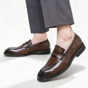 Men's Formal Leather Shoes British Style Oxford Slip On Loafers Breathable Non-Slip Business Dress Wedding Office Daily Commute - Image 6