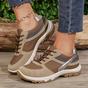 Zoki Plus Size 42 Platform Sneakers for Women Spring Non Slip Lace Up Casual Sneakers Woman Comfortable Thick Sole Sport Shoes - Image 1