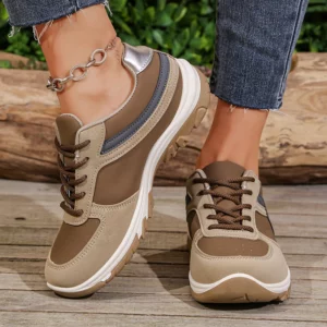 Zoki Plus Size 42 Platform Sneakers for Women Spring Non Slip Lace Up Casual Sneakers Woman Comfortable Thick Sole Sport Shoes - Image 5