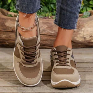 Zoki Plus Size 42 Platform Sneakers for Women Spring Non Slip Lace Up Casual Sneakers Woman Comfortable Thick Sole Sport Shoes - Image 4