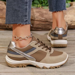 Zoki Plus Size 42 Platform Sneakers for Women Spring Non Slip Lace Up Casual Sneakers Woman Comfortable Thick Sole Sport Shoes - Image 3