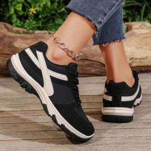 Zoki Plus Size 42 Platform Sneakers for Women Spring Non Slip Lace Up Casual Sneakers Woman Comfortable Thick Sole Sport Shoes - Image 6