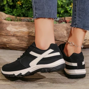 Zoki Plus Size 42 Platform Sneakers for Women Spring Non Slip Lace Up Casual Sneakers Woman Comfortable Thick Sole Sport Shoes - Image 7