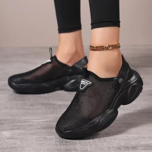 New summer hollow mesh breathable casual shoes for women thin sports shoes for one foot, buzz hoof soft sole women's shoes outdo - Image 3