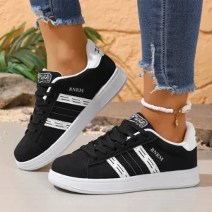 Thick Bottom Plus Size 43 Sneakers Women All-Match Mixed Color Vulcanized Shoes Woman 2026 Lace Up Round Toe Sports Shoes Lady - Image 2