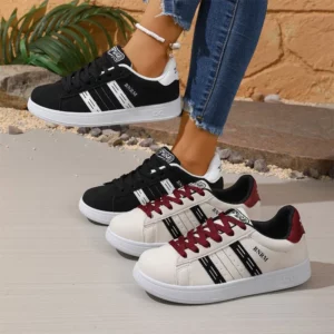 Thick Bottom Plus Size 43 Sneakers Women All-Match Mixed Color Vulcanized Shoes Woman 2026 Lace Up Round Toe Sports Shoes Lady - Image 7