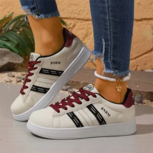 Thick Bottom Plus Size 43 Sneakers Women All-Match Mixed Color Vulcanized Shoes Woman 2026 Lace Up Round Toe Sports Shoes Lady - Image 6