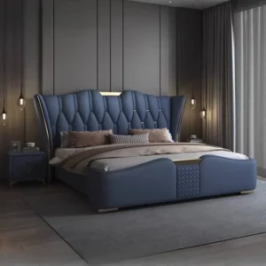 Italian Style Double Bed Modern Minimalist Camping Pliable Luxury Double Bed Headboard Storage Camas Matrimoniales Furniture - Image 5