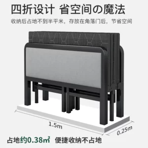 Rollaway Bed Single Household Simple Dormitory Lunch Break Small Office Nap Artifact Rental House Adult Iron Bed - Image 4