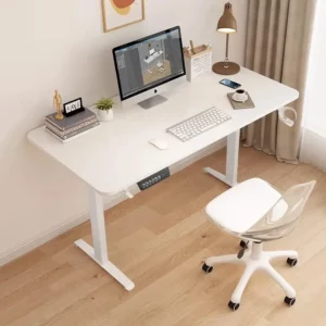 Electric Stand Up Desk Workstation Whole-Piece Desktop With Cup and headphone holder Ergonomic Height Adjustable Standing Desk - Image 4