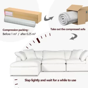 Compression Modular Combination Sofa Set Furniture Vacuum Pack Compression Sofa for Boxed Living Room Sofas - Image 5