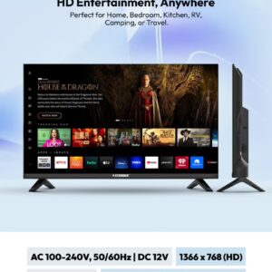 Stargold 32 Inch LED TV HD Ready, AC/DC Compatible, Dual HDMI & USB Ports, VGA, Energy Saving, Dual 8W Speakers, True Color Display for Home, & Office - Image 6