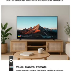 H2O 50-Inch Frameless Smart TV with Android 14 – 4K UHD, Google Assistant, Chromecast Built-In, Voice Remote - Image 5
