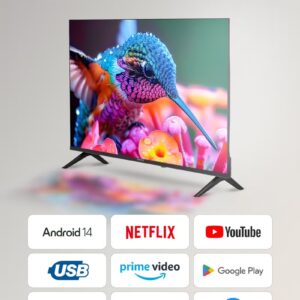 KRYPTON 40 Inch Frameless HD Smart LED TV With Remote Control, HDMI And USB Ports, Head Phone Jack, PC Audio In ,Wi-Fi, Android 14.0 With E-Share, YouTube, Netflix Etc. - Image 7
