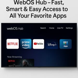 VIDEOCON 55-Inch Edgeless 4K UHD WebOS Hub Smart TV, Magic Remote, Bluetooth, Dolby Audio, Apple AirPlay, DVB T2/S2, Free Wall Bracket – E55ELWO1100 Black - Image 3