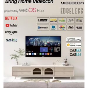 VIDEOCON 55-Inch Edgeless 4K UHD WebOS Hub Smart TV, Magic Remote, Bluetooth, Dolby Audio, Apple AirPlay, DVB T2/S2, Free Wall Bracket – E55ELWO1100 Black - Image 7