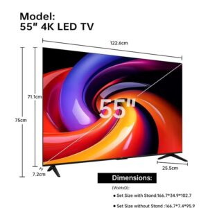 ROWA 55-Inch 4K UHD Smart TV | Google TV | Dolby Vision & Atmos | HDR10 | MEMC | Dynamic Color Enhancement | Voice Control | Game Master with Slim Design - 2025 Model (International Version) 55R55 Black - Image 7