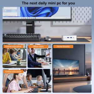 ACEMAGIC Mini PC With Intel N97 Processor/16GB RAM/512GB SSD/Windows11Pro/ silver - Image 5