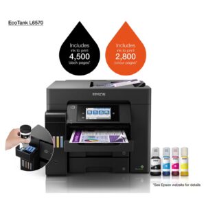 EPSON Ecotank L6570 Office Ink Tank Printer A4 Colour 4-In-1 Printer With ADF, Wi-Fi And Smart Panel Connectivity And Lcd Screen Black - Image 5