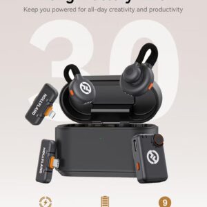 Hollyland Lark M2S Ultimate Combo Wireless Lavalier Microphone for iPhone Camera Android PC Compact Clip On Mic Noise Cancelling Titanium Clip for Vlog Interview Content Creation - Image 4