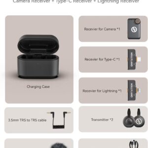 Hollyland Lark M2S Ultimate Combo Wireless Lavalier Microphone for iPhone Camera Android PC Compact Clip On Mic Noise Cancelling Titanium Clip for Vlog Interview Content Creation - Image 8