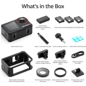 dji Osmo Action 5 Pro Adventure Combo - Revolutionary Image Quality Action Camera, Bursting With 40MP of Action,upgraded to 4K/120fps,1/1.3″Sensor, Dual OLED Touchscreens,47GB Built-in Storage - Image 4