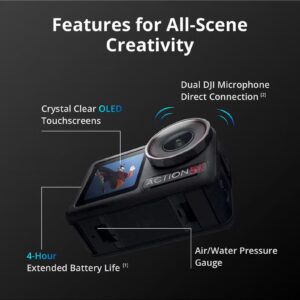 dji Osmo Action 5 Pro Standard Combo - Elevate Action Camera Image Quality, Bursting With 40MP of Action,upgraded to 4K/120fps,Dual OLED High-Brightness Touchscreens,47GB Built-in Storage - Image 5