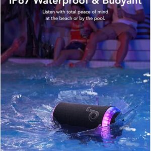 Soundcore Glow Portable Speaker With 30W 360° Sound, Synchronized Radiant Light, 18H Playback, Customizable EQ And Light Show, And IP67 Waterproof Black - Image 3