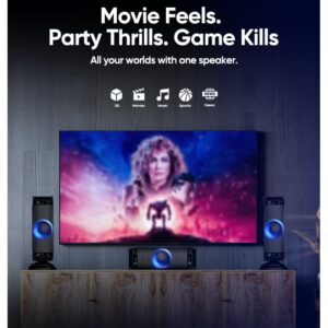 Faster E50 3.1 Channel Speaker System 70W Subwoofer + 64GB USB 3.1 Flash Drive Bundle – Hi-Fi Home Stereo with Bluetooth 5.4, Remote Control, USB, AUX, SD, FM – Deep Bass Multimedia Theater System & Super-Fast Metal Pendrive for TV, PC, and Laptop - Image 4