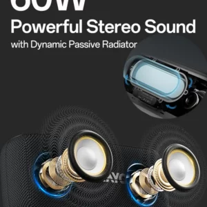 OHAYO Bluetooth Speakers, Waterproof Speaker with 60W Powerful Sound,Portable Wireless Speakers with Extral Bass,for Beach Party - Image 4