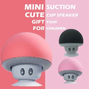 Mini Mushroom Bluetooth Speaker Waterproof Suction Cup Portable Speaker with HD Bass Creative Cartoon Gift for Bathroom Outdoor - Image 2