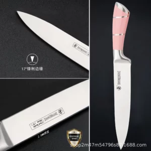 Pink Stainless Steel Kitchen Knife Set Hollow Handle Knife Combo Available In Stock Home And Garden Kitchen Dining Bar - Image 3