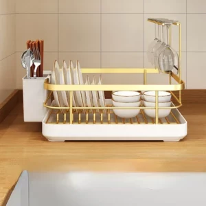 Kitchen Dish Drainer Cupboard Chopsticks Organizer Countertop Sink Shelf Organizer Shelf - Image 1