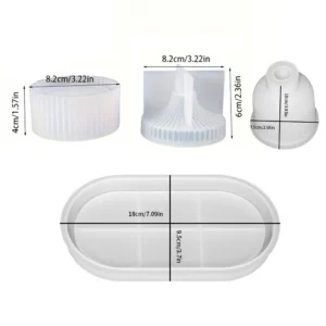 4pcs Silicone Molds Oval Tray Mold, Vase Mold, Jar Mold for Resin Plaster Cement Concrete Casting, DIY Art Crafts, Home Decor - Image 4