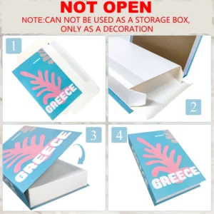 3Pcs Foldable Fashion Fake Books Living Room Decoration Designer Books Coffee Table Ornaments Club Hotel Room Villa Prop Books - Image 6
