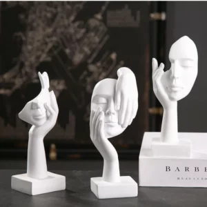 Nordic Resin Abstract Statue Desktop Ornaments Sculpture Figurines Face Character Light Luxury Art Crafts Office Home Decor - Image 8