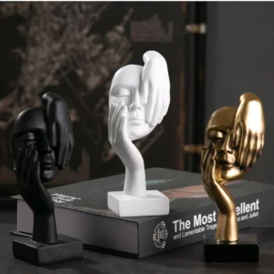 Nordic Resin Abstract Statue Desktop Ornaments Sculpture Figurines Face Character Light Luxury Art Crafts Office Home Decor - Image 7