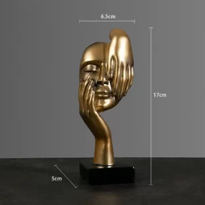 Nordic Resin Abstract Statue Desktop Ornaments Sculpture Figurines Face Character Light Luxury Art Crafts Office Home Decor - Image 5