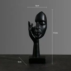 Nordic Resin Abstract Statue Desktop Ornaments Sculpture Figurines Face Character Light Luxury Art Crafts Office Home Decor - Image 3