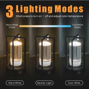 GGbingo Cordless Led Table Lamp Desk Lamps Outdoor Camping Atmosphere Light Restaurant Creative Beside Night Lights - Image 2