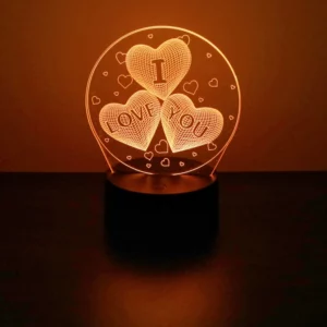 3D Lamp LED Night Light illusion I Love You Gadget Heart Bedroom Desk Lamps Home Decor Romantic Night Love Valentine's Day Gifts - Image 6
