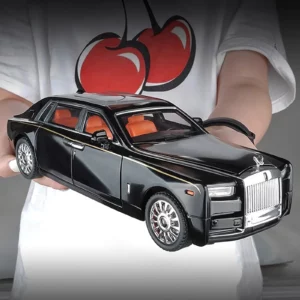 1:18 Rolls-Royce Phantom Model Car, Zinc Alloy Pull Back Toy Diecast Car with Sound and Light, Realistic Modeling Model Toy111 - Image 3
