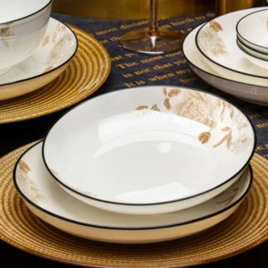 chinese porcelain plates dinner sets full set ceramic fine floral china dinnerware set zastawa obiadowa komplet Dinnerware set - Image 5