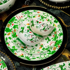 Chinese Style Luxury Plates Dinner Sets 70 Pcs For 8 People Fine Bone China Dinnerware Set Vajillas Completa Complete Tableware - Image 4