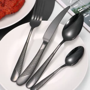 24pc Stainless steel tableware star steak knife and fork dessert fork spoon family suits - Image 6