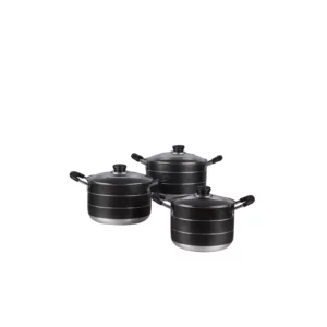 Wholesale Commercial 7pcs Nonstick Aluminum Alloy Kitchenware Cookware Set High Quality Deepened Soup Pot Multi Size Casserole - Image 3