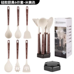 7Pcs Silicone Cooking Utensils Set For Non-stick Cookware Black Kitchen Cuisine Outils Cookware Heat Resistant Accessoires - Image 5